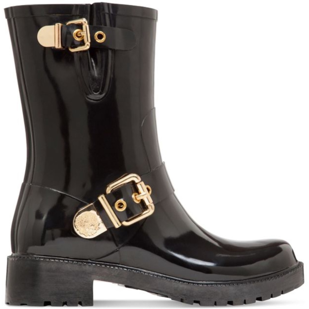 Vince Camuto Black ‘Hinch’ Moto Rain Boots